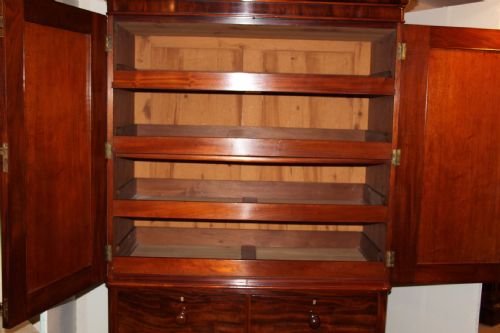 fig 1. VICTORIAN MAHOGANY LINEN PRESS