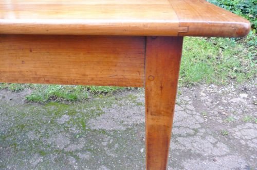 fig 1. Farm table and benches in cherrywood