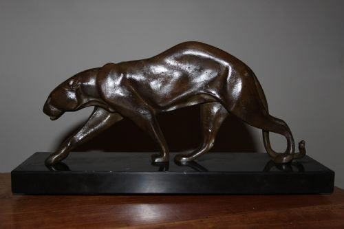Art Deco Bronze Panther , Maurice Prost