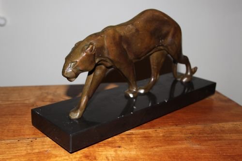 fig 1. ART DECO BRONZE PANTHER , MAURICE PROST