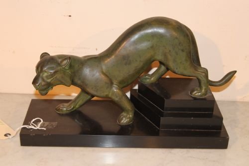 Art Deco Spelter Panther "Rochard "