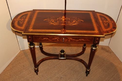 Napoleon III Rosewood and Inlaid Sofa Table