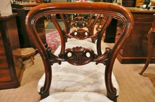 Set of Four Dining Chairs Rosewood