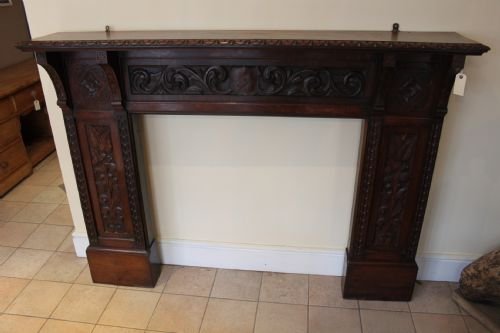Victorian Carved Oak Fire Surround