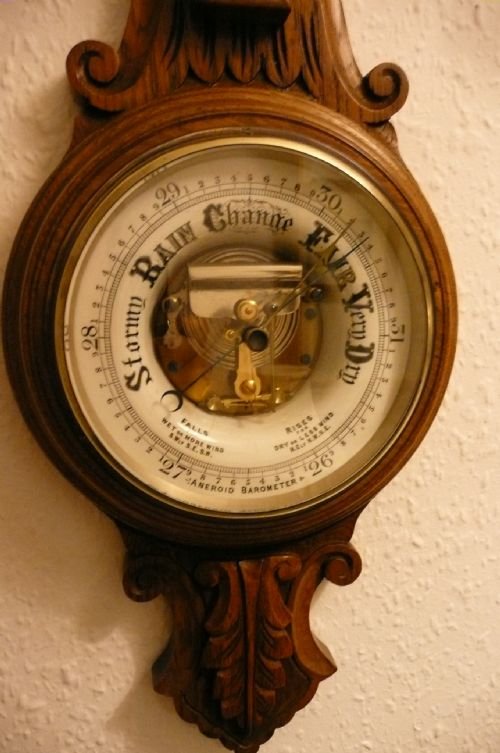Oak Aneroid Barometer