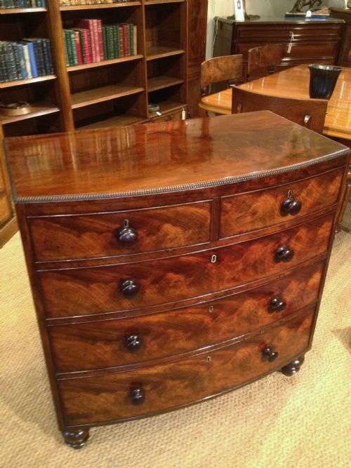 Mahogany Chest of Drawers .Bow Front.