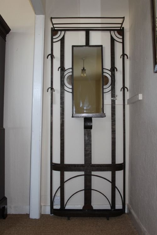 Art Deco Wrought Iron Coat Stand