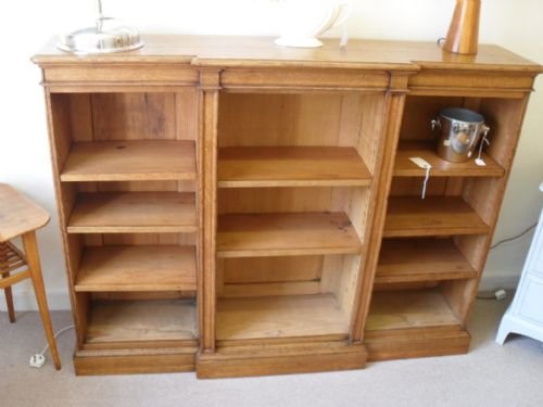 Victorian Oak Open Bookcase