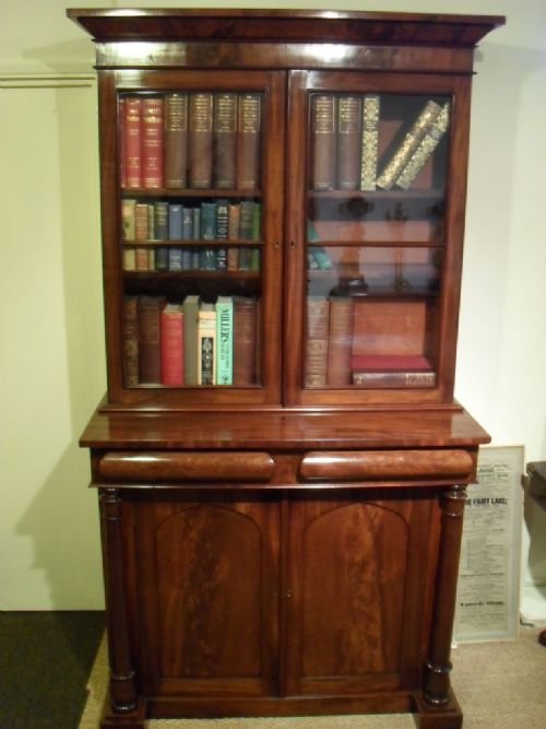 Victorian Mahogany 2 Part Bookcase