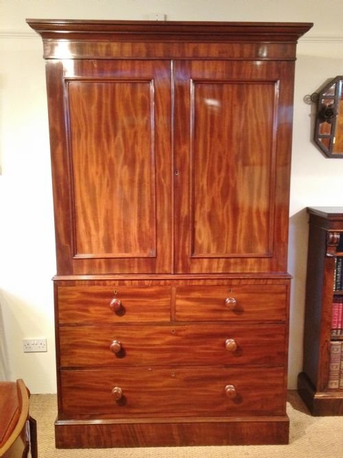 Mahogany Linen Press C1860