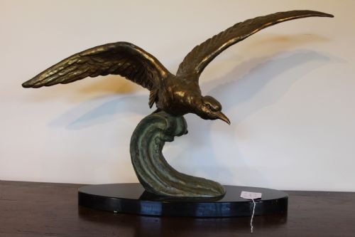 Art Deco Spelter Seabird