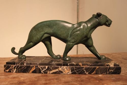 Art Deco Bronze Panther