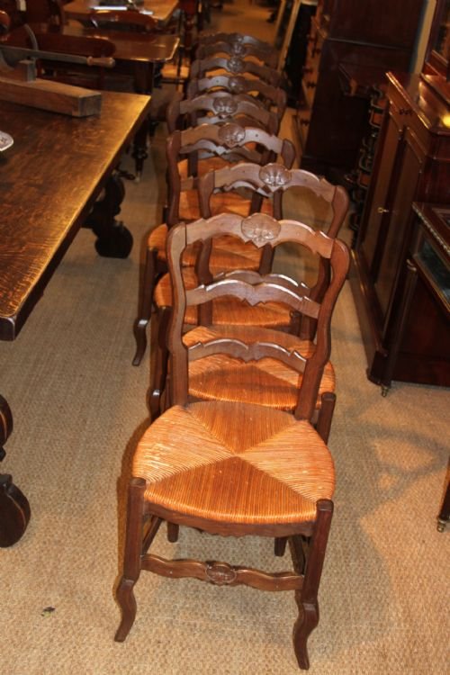 Set of 8 Oak Chairs