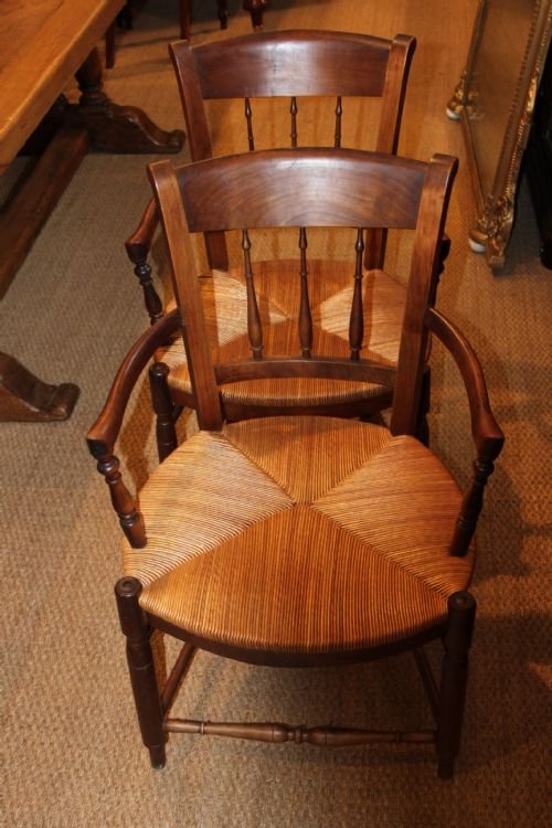 Pair of Cherrywood Carver Chairs