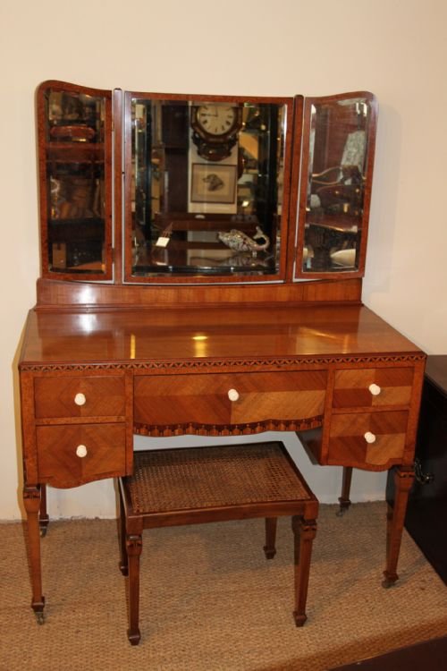 Art Deco Dressing Tabe and Stool