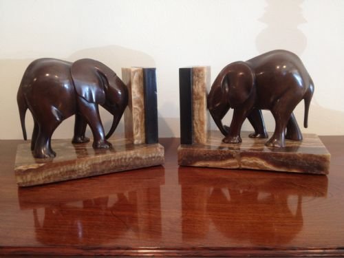 Art Deco Bronze Bookends
