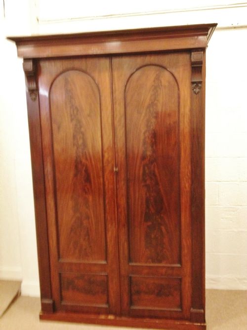 Mahogany 2 Door Wardrobe. C1850