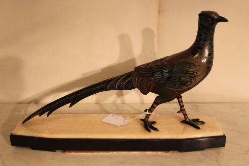 Art Deco Spelter Pheasant