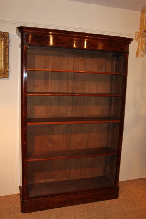 Mahogany Open Bookcase