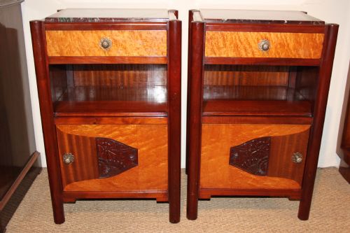 Pair of Art Deco Bedside Cabinets