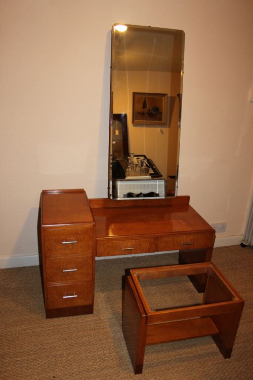 Art Deco Dressing Table and Matching Stool