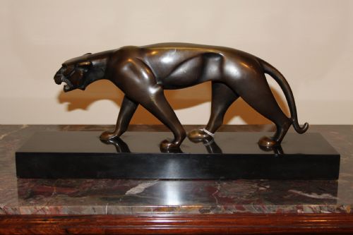 Art Deco Bronze Panther