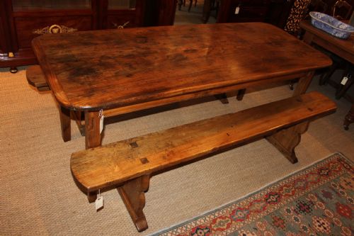Pair of 19th Century Elm Benches