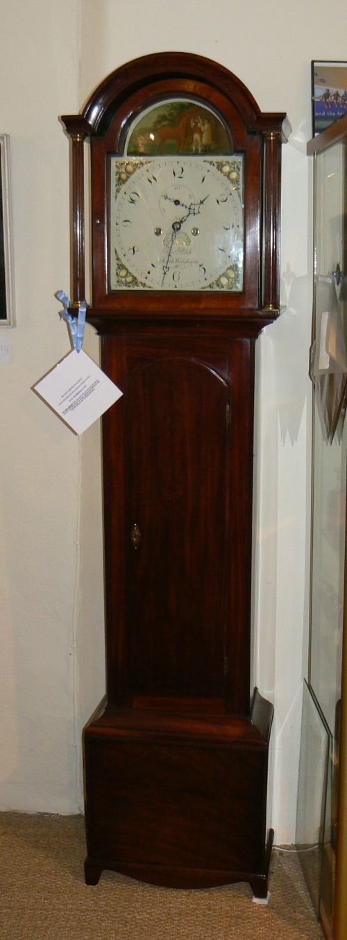 Mahogany Grandfather Clock by Thomas Pilch of North Walsham
