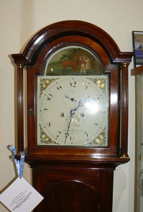 fig 1. Mahogany Grandfather Clock by Thomas Pilch of North Walsham