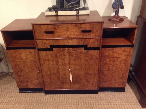 Art Deco Burr Walnut Sideboard