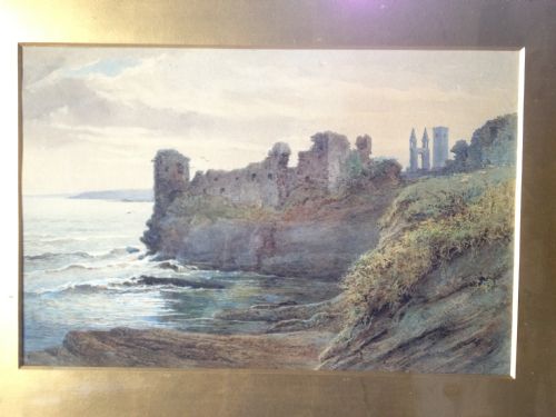 Watercolour. St Andrews Castle. Scotland