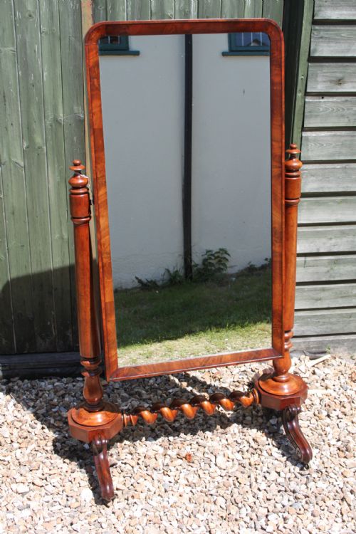 Victorian Mahogany Cheval Mirror