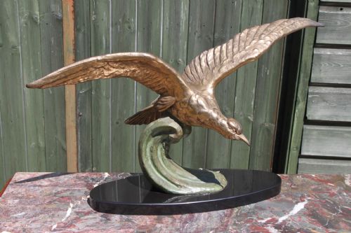 Art Deco Spelter Seabird