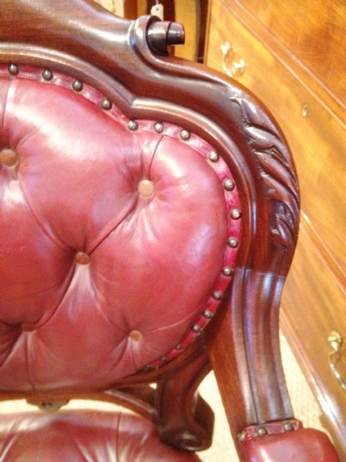 fig 1. MAHOGANY DESK CHAIR  /  CARVER CHAIR