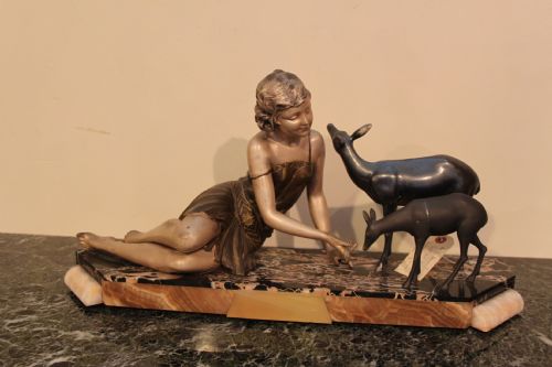 Art Deco Spelter Group