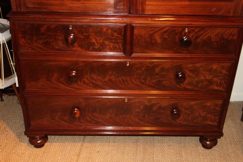 fig 1. GEORGIAN MAHOGANY LINEN PRESS