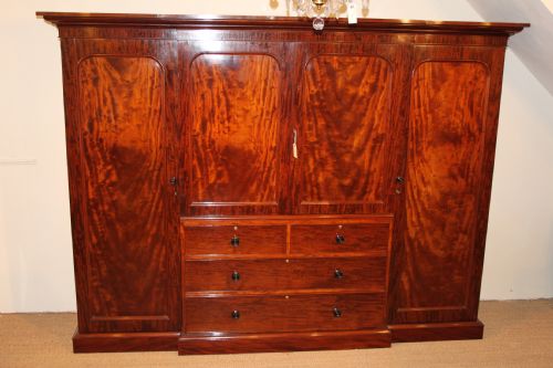 Mahogany 4 Door Wardrobe