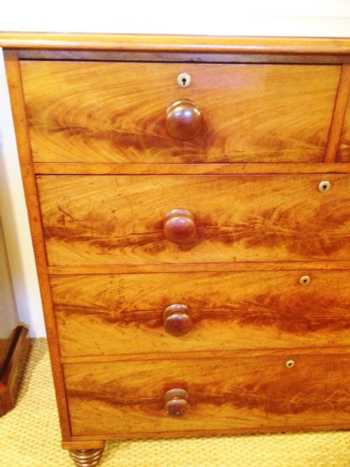 fig 1. MAHOGANY CHEST OF DRAWERS