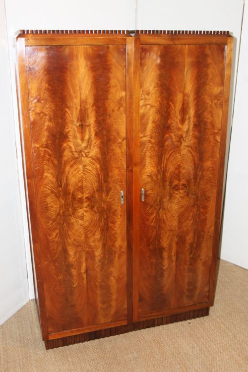 Art Deco Walnut Bookcase / Filing Cabinet
