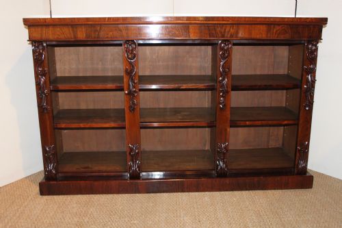 Victorian Open Rosewood Bookcase
