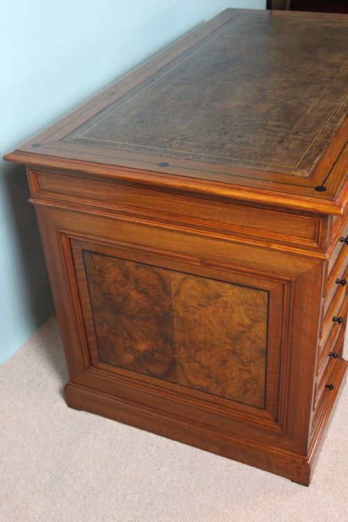 fig 1. Victorian walnut pedestal desk