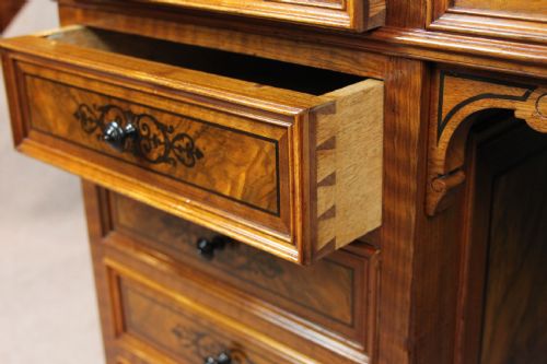 fig 2. Victorian walnut pedestal desk