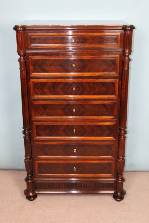 Tall Rosewood Chest of Drawers