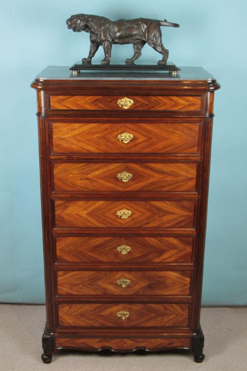 Rosewood & Kingwood Tall Chest of Drawers
