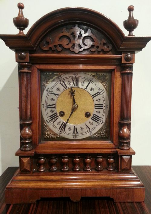 Walnut Cased Mantel Clock