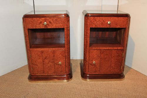 Pair of Art Deco Bedside Cabinets
