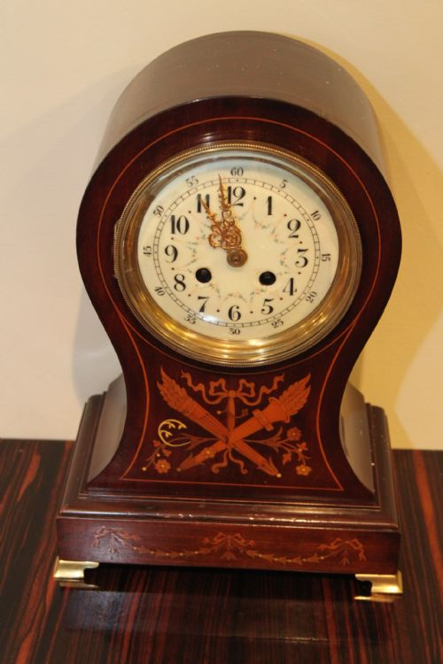 Edwardian Mahogany Cased Mantle Clock