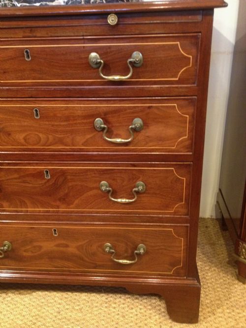 fig 1. MAHOGANY CHEST OF DRAWERS