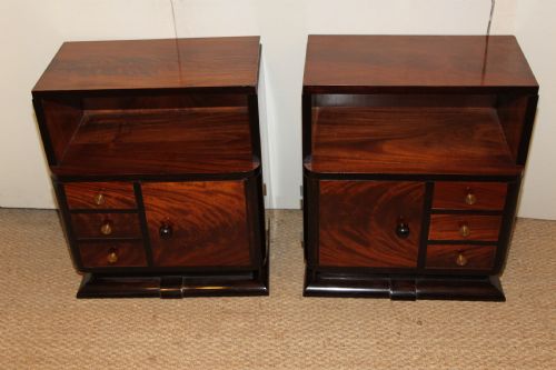 Pair of Art Deco Bedside Cabinets