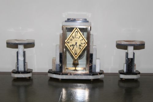 Art Deco Clock Garniture